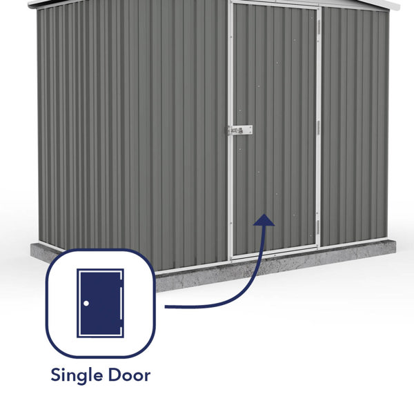 Absco Regent Metal Shed 7 x 5 (Woodland Grey)