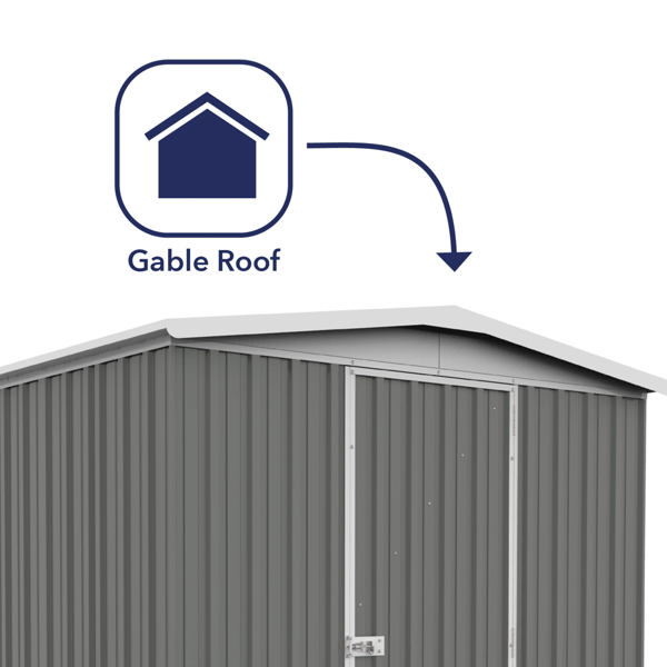 Absco Regent Metal Shed 7 x 7 (Woodland Grey)