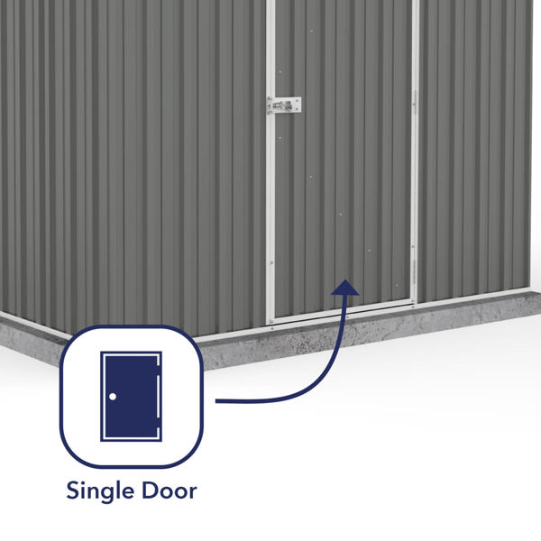 Absco Regent Metal Shed 7 x 7 (Woodland Grey)
