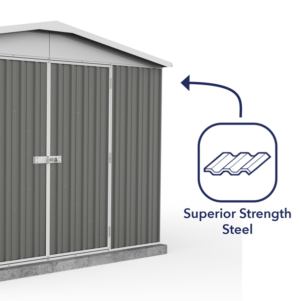 Absco Regent Metal Shed 10 x 12 (Woodland Grey)