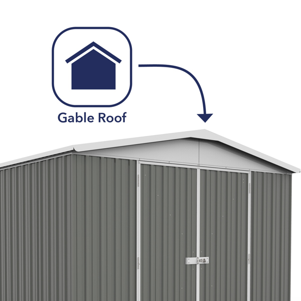 Absco Regent Metal Shed 10 x 12 (Woodland Grey)
