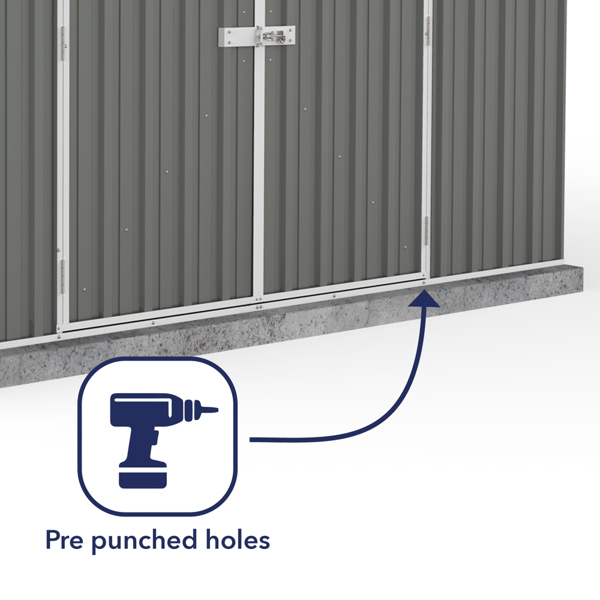 Absco Regent Metal Shed 10 x 12 (Woodland Grey)