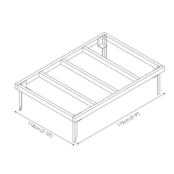 Mercia Pressure Treated Wooden Base 6 x 4