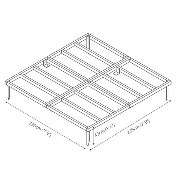 Mercia Pressure Treated Wooden Base 8 x 8
