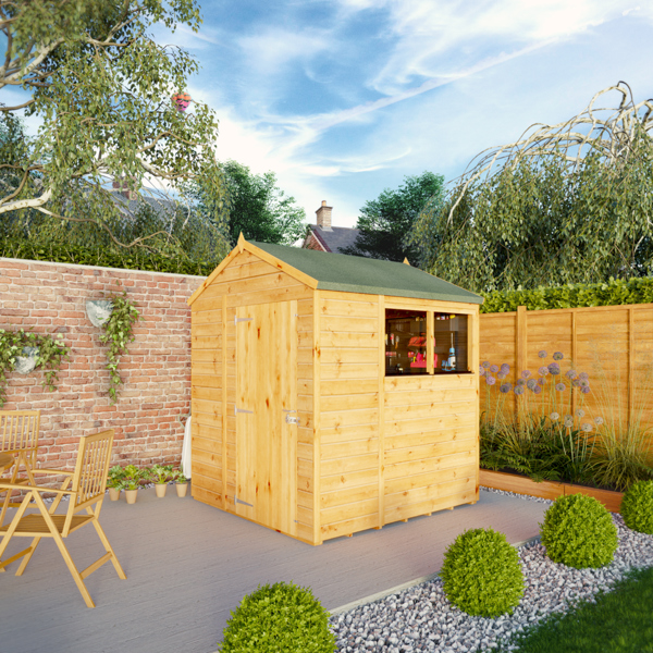Mercia Woodsman Shiplap Apex Wooden Shed 6 x 6