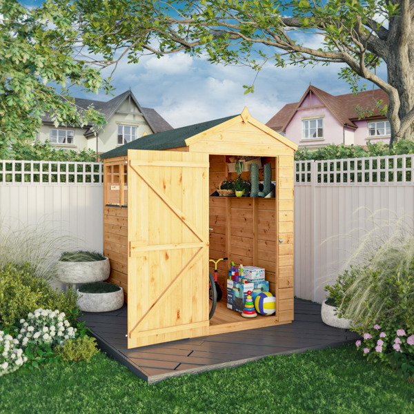 Mercia Woodsman Shiplap Apex Wooden Shed 8 x 4