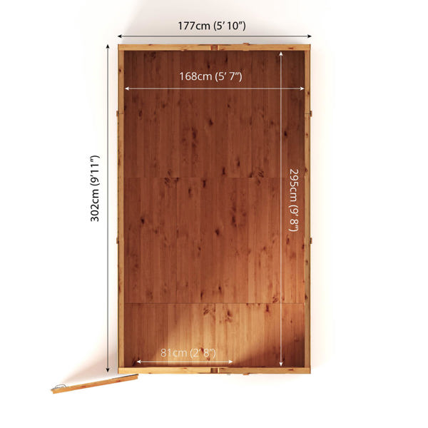 Mercia Woodsman Shiplap Apex Wooden Shed 10 x 6