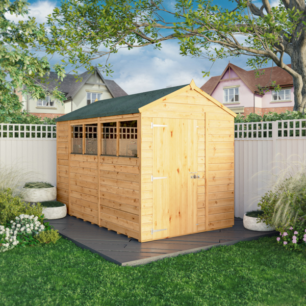 Mercia Woodsman Shiplap Apex Wooden Shed 10 x 6
