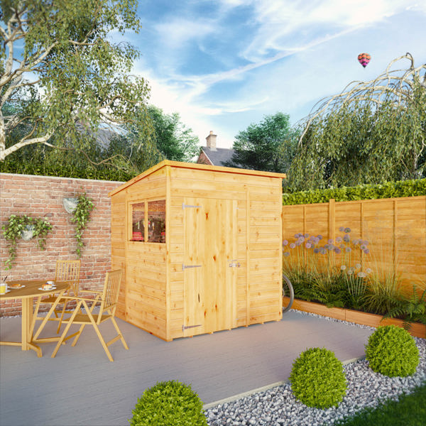 Mercia Woodsman Shiplap Pent Wooden Shed 6 x 6