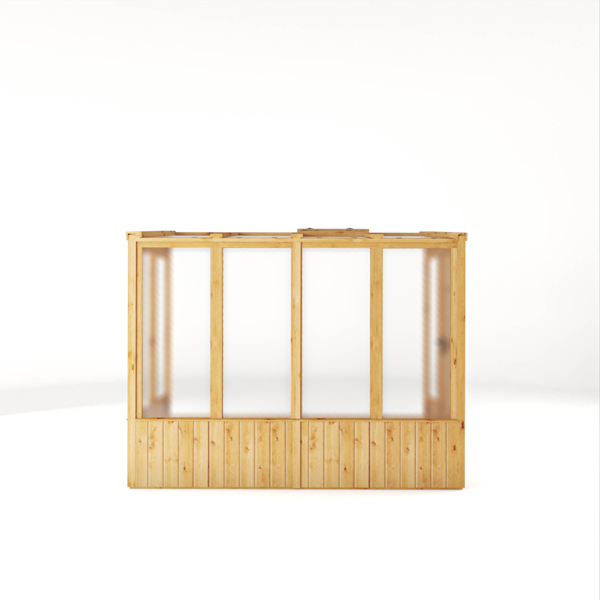Mercia Woodsman Pent Lean-To Wooden Greenhouse 8 x 4 - Polycarbonate Glazing