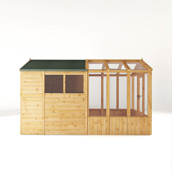 Mercia Woodsman Apex Greenhouse Combi Shed 12 x 6