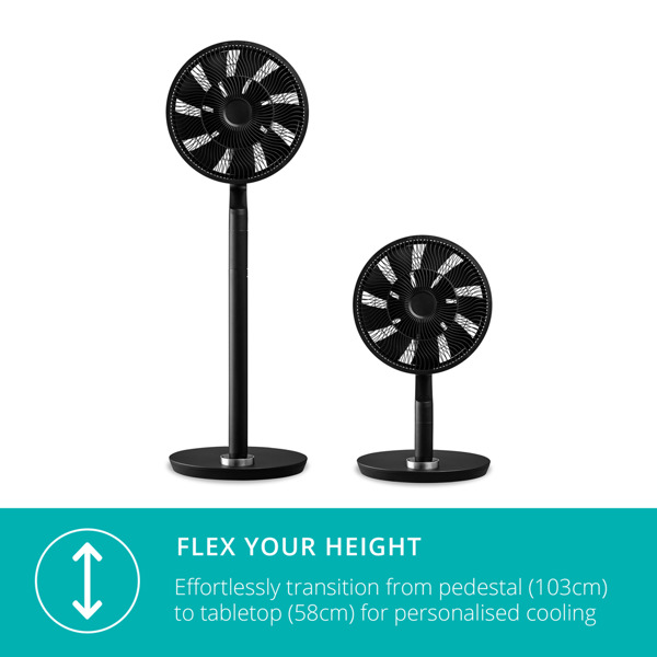 Duux Whisper Flex Ultimate Cordless Fan with Battery (Black)