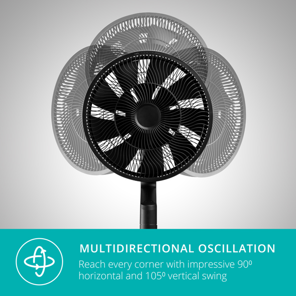 Duux Whisper Flex Ultimate Cordless Fan with Battery (Black)