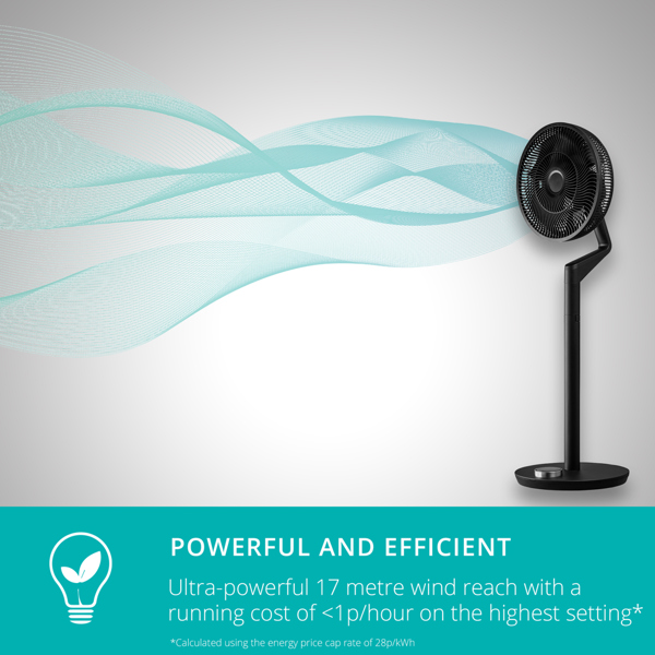 Duux Whisper Flex Ultimate Cordless Fan with Battery (Black)