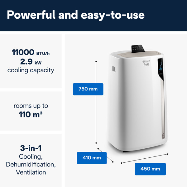 DeLonghi Pinguino EL112CST Smart Portable Air Conditioner