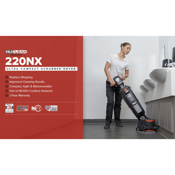 Numatic 220NX Cordless Scrubber Dryer (Bare)
