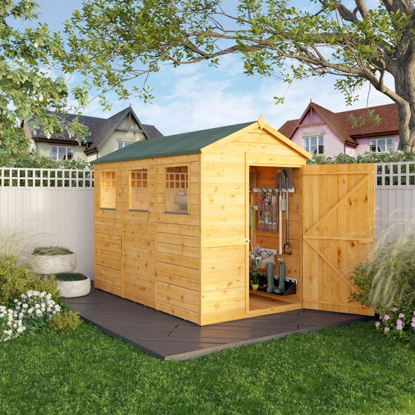 Mercia Shiplap Apex Wooden Shed 9 x 5