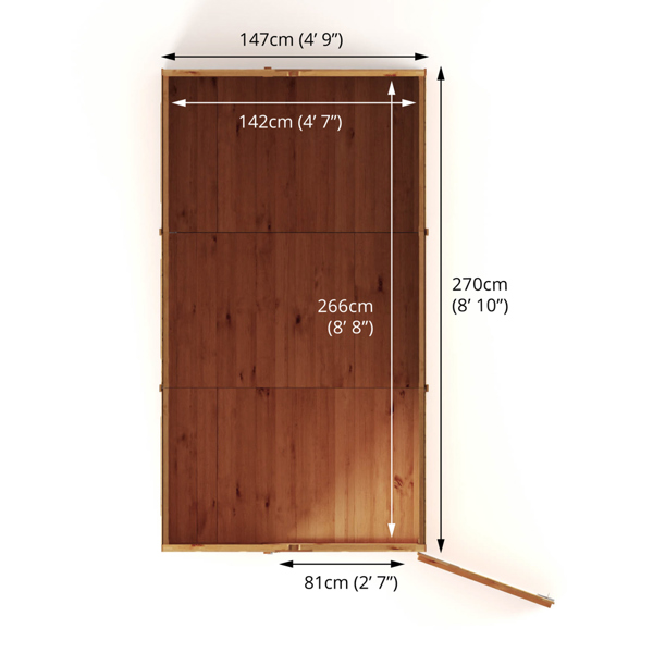 Mercia Shiplap Apex Wooden Shed 9 x 5
