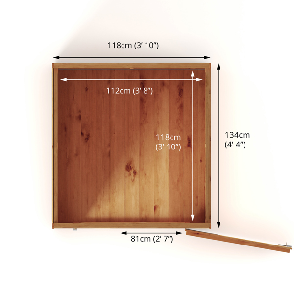 Mercia Shiplap Pent Wooden Shed 4 x 4