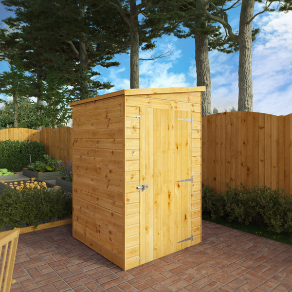 Mercia Shiplap Pent Wooden Shed 4 x 4 - Windowless