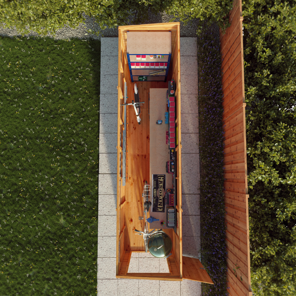 Mercia Shiplap Pent Wooden Shed 16 x 4