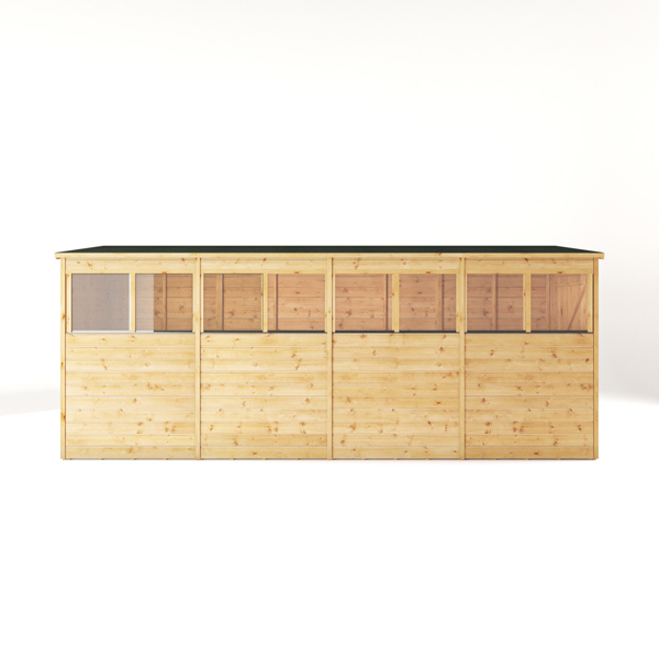 Mercia Shiplap Pent Wooden Shed 16 x 4