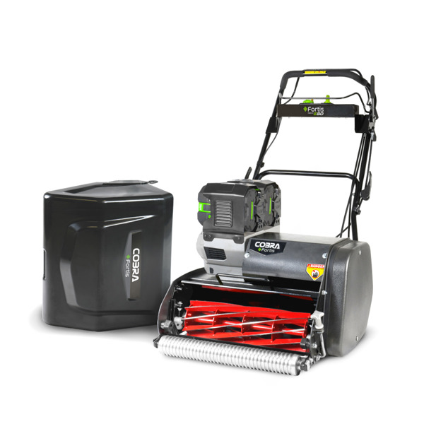 Cobra Fortis 20FTE Petrol Fine Turf Cylinder Lawn Mower with Battery & Charger (Self Propelled)
