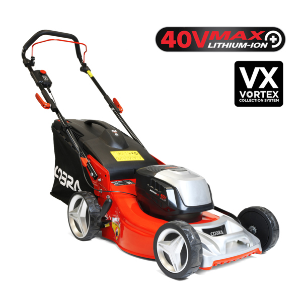 Cobra MX4140VX 41cm 40V Cordless Lawn Mower with Battery & Charger (Hand Propelled)