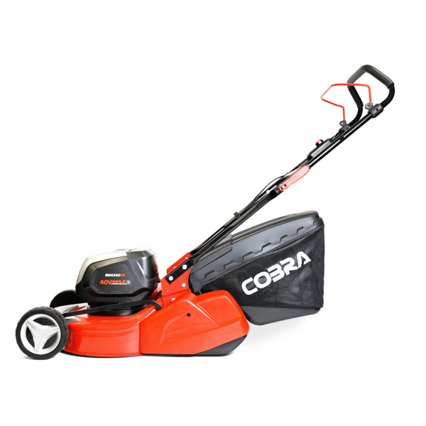 Cobra RM4340VX 43cm Cordless Rear Roller Lawn Mower with Battery & Charger (Hand Propelled)
