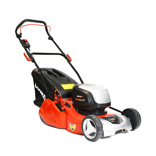 Cobra RM4340VX 43cm Cordless Rear Roller Lawn Mower with Battery & Charger (Hand Propelled)