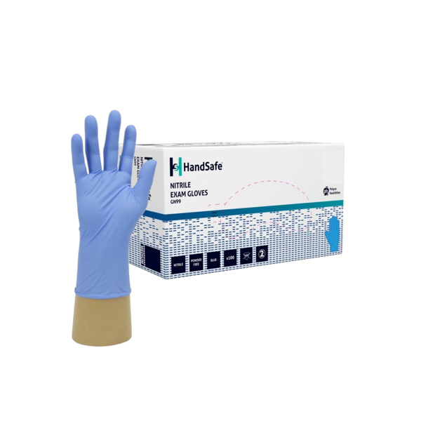 Nitrile Heavy Duty Blue P/F Glove (Medium)