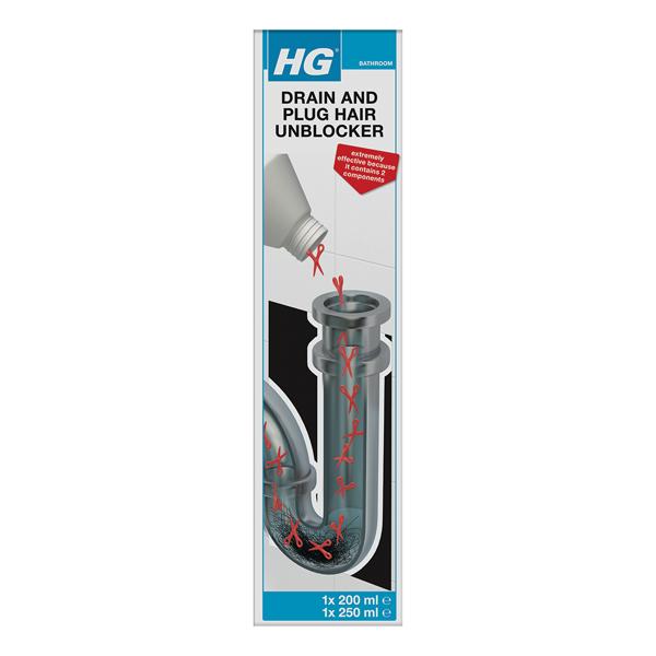 HG Drain & Plug Hair Unblocker with Protective Gloves