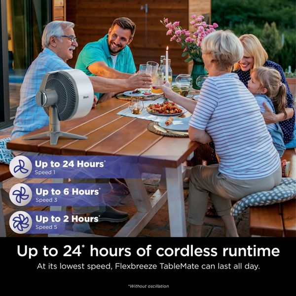 Shark FlexBreeze TableMate Indoor to Outdoor High-Velocity Tabletop Fan FA150UK