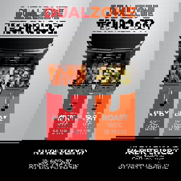 Ninja Foodi 4-in-1 Dual Zone Air Fryer 7.6L AF200UK