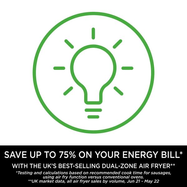 Ninja Foodi Dual Zone Air Fryer 7.6L AF300UK