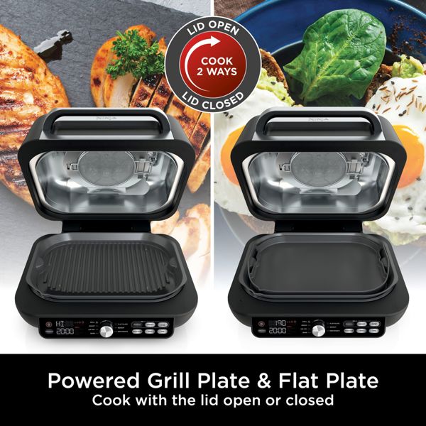 Ninja Foodi MAX PRO Health Grill, Flat Plate & Air Fryer AG651UK