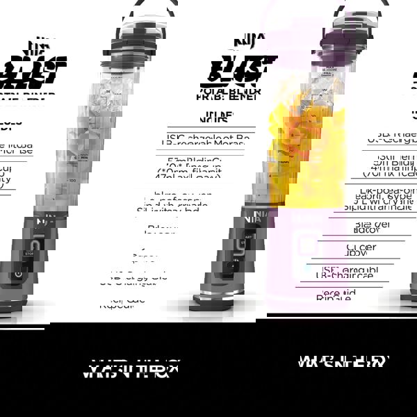 Ninja Blast Cordless Portable Blender (Passionfruit) BC151UKPR