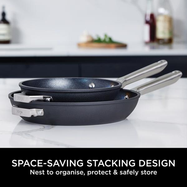 Ninja ZEROSTICK Stackable 2-Piece Frying Pan Set (20cm & 26cm) C52000UK