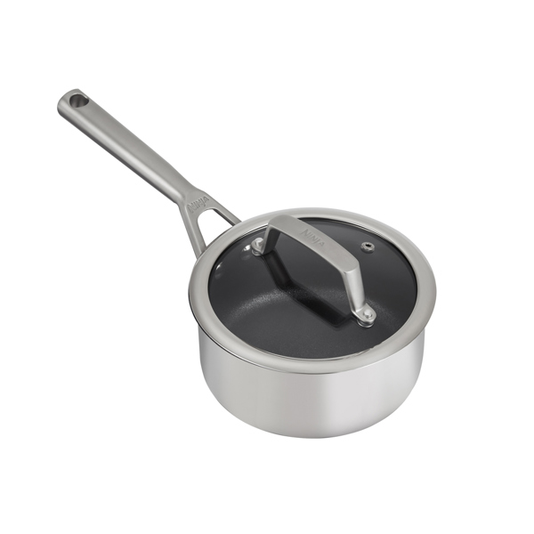 Ninja ZEROSTICK Stainless Steel 16cm Saucepan with Lid C60216UK