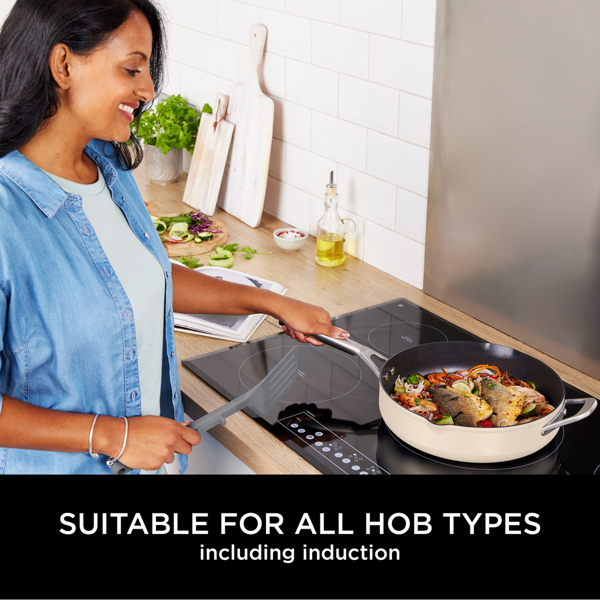 Ninja Foodi 9-in-1 PossiblePan with ZEROSTICK (Vanilla Bean) CW102WHUK