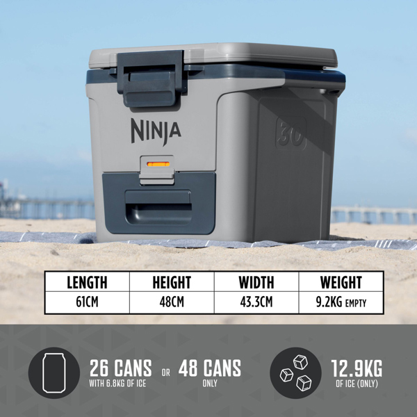 Ninja FrostVault 30QT/28L Hard Cooler with Dry Zone (Slate Grey) FB131UKGY