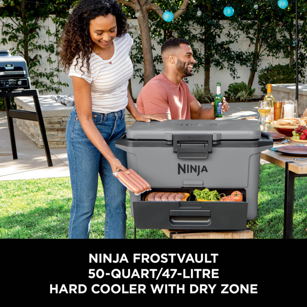 Ninja FrostVault 50QT/47L Hard Cooler with Dry Zone (Slate Grey) FB151UKGY