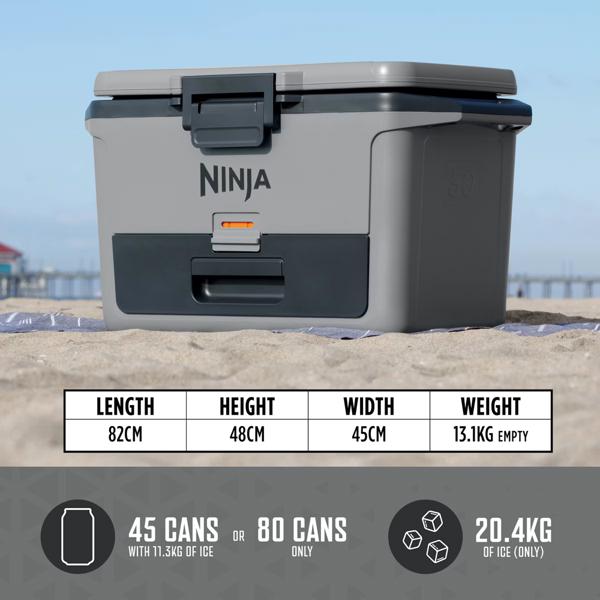 Ninja FrostVault 50QT/47L Hard Cooler with Dry Zone (Slate Grey) FB151UKGY