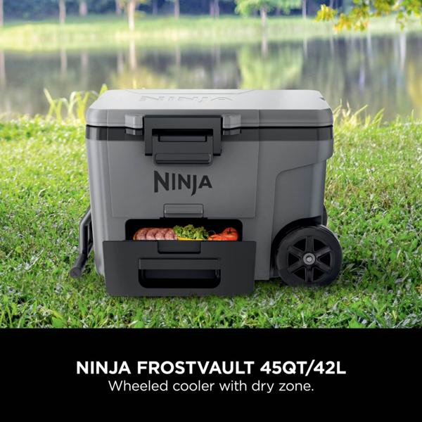 Ninja FrostVault 45QT/42L Wheeled Cooler with Dry Zone (Slate Grey) FB245UKGY