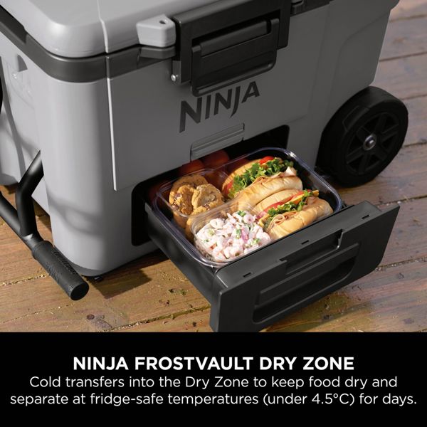 Ninja FrostVault 45QT/42L Wheeled Cooler with Dry Zone (Slate Grey) FB245UKGY