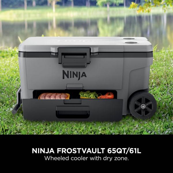 Ninja FrostVault 65QT/61L Wheeled Cooler with Dry Zone (Slate Grey) FB265EUUKGY