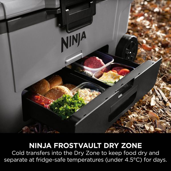 Ninja FrostVault 65QT/61L Wheeled Cooler with Dry Zone (Slate Grey) FB265EUUKGY