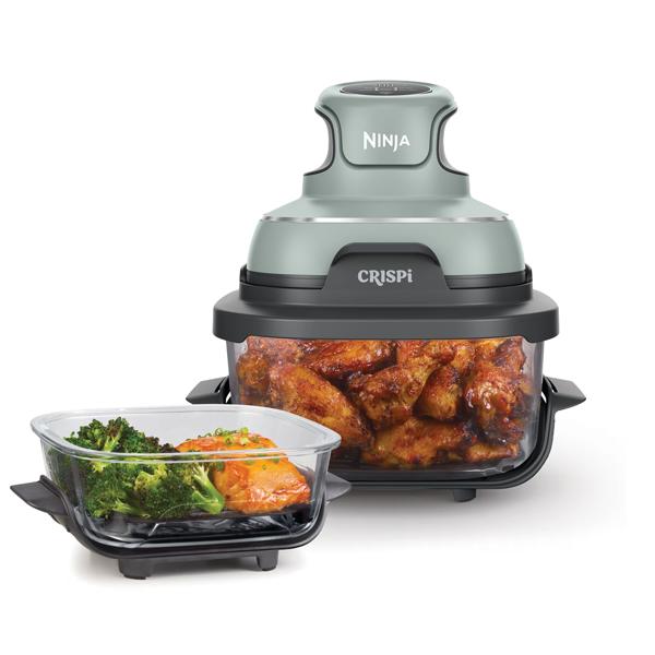 Ninja CRISPi 4-in-1 Portable Glass Air Fryer (Sage) FN101UKSG