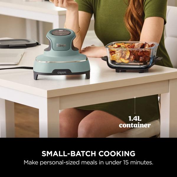 Ninja CRISPi 4-in-1 Portable Glass Air Fryer (Sage) FN101UKSG
