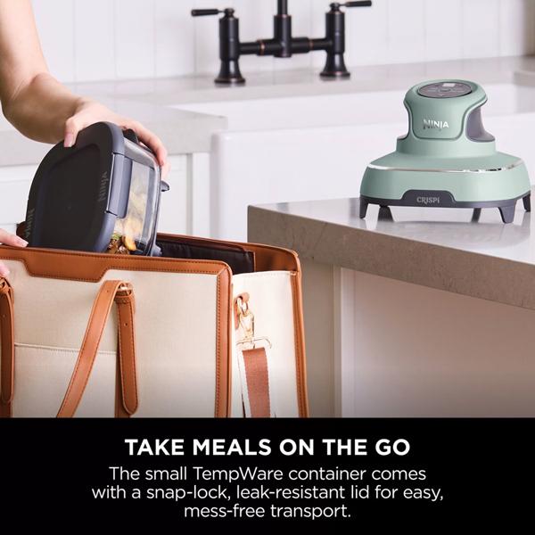 Ninja CRISPi 4-in-1 Portable Glass Air Fryer (Sage) FN101UKSG
